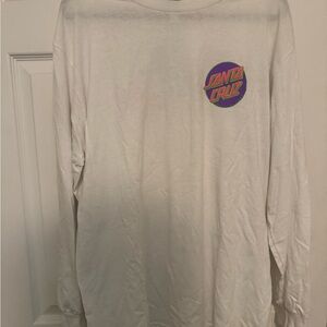 Santa Cruz Skateboards White Long Sleeve Shirt